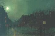Atkinson Grimshaw, View of Heath Street by Night